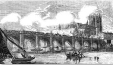 18th-century engraving of Westminster Bridge and the Thames