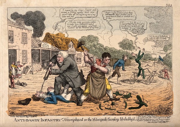 Anti-dandy infantry cartoon