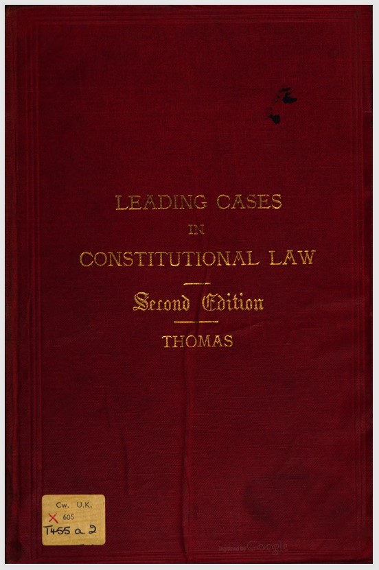 Leading Cases in Constitutional Law, Second Edition — Thomas