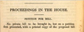 Parliamentary private bill reference image